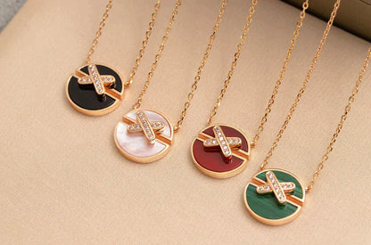 [Stars Jewelry]JEUX DE ROSE GOLD DIAMOND NECKLACE