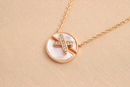[Stars Jewelry]JEUX DE ROSE GOLD DIAMOND NECKLACE