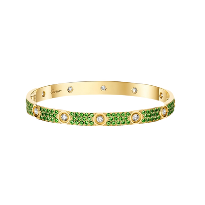 [Stars Jewelry]2026 PAVE GEMSTONE LOVE BRACELET 6.1MM 10 DIAMONDS