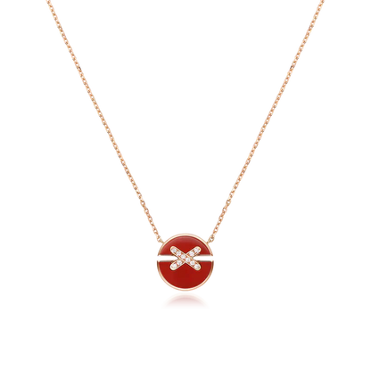 [Stars Jewelry]JEUX DE ROSE GOLD DIAMOND NECKLACE