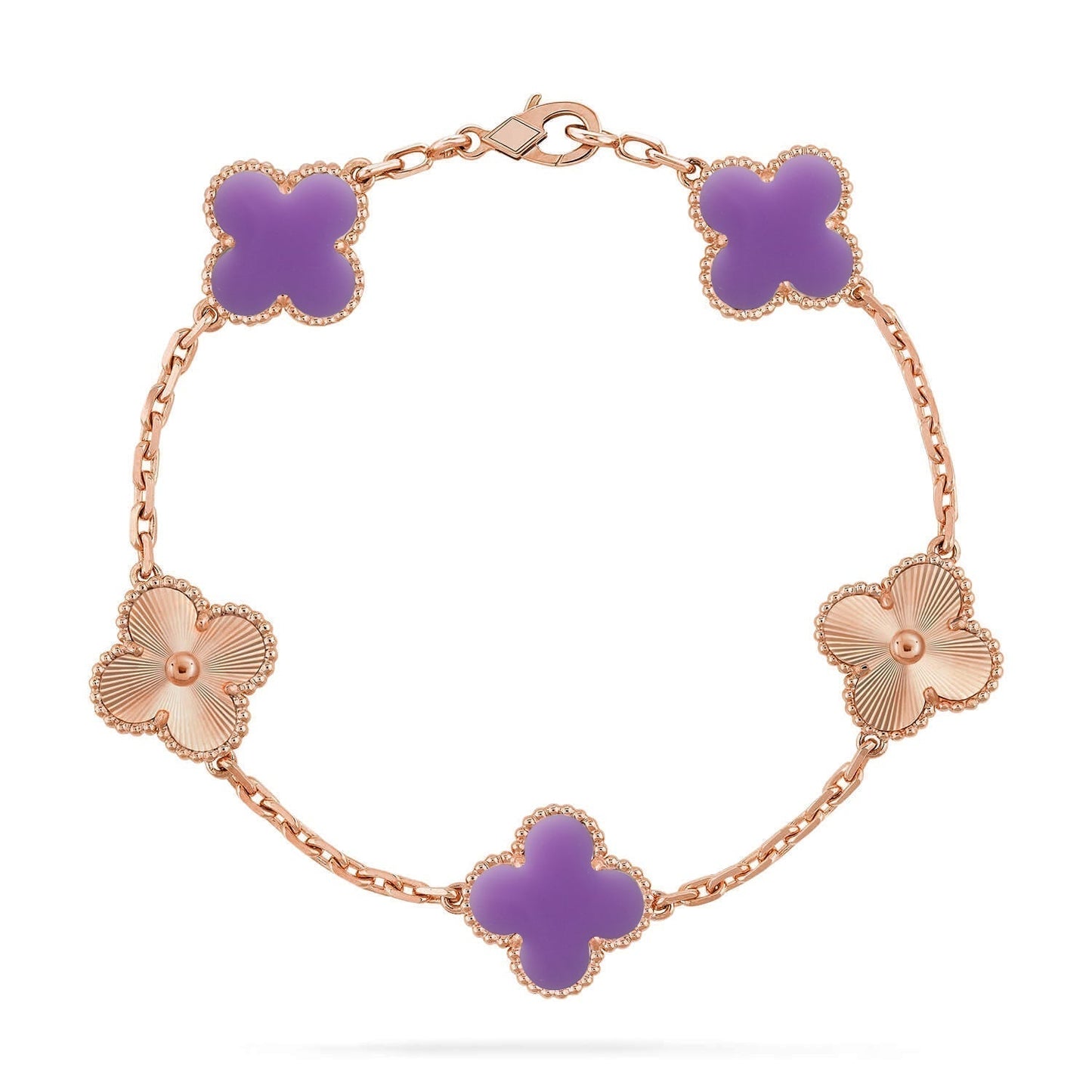 [Stars Jewelry]CLOVER 5 MOTIF LIGHT PURPLE BRACELET COLLECTION
