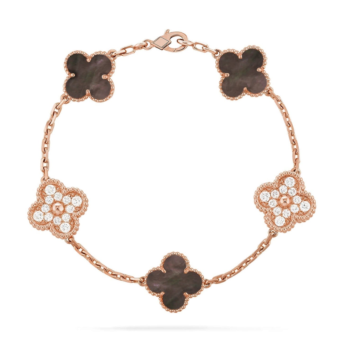 [Stars Jewelry] CLOVER 5 MOTIF GRAY MOP BRACELET COLLECTION