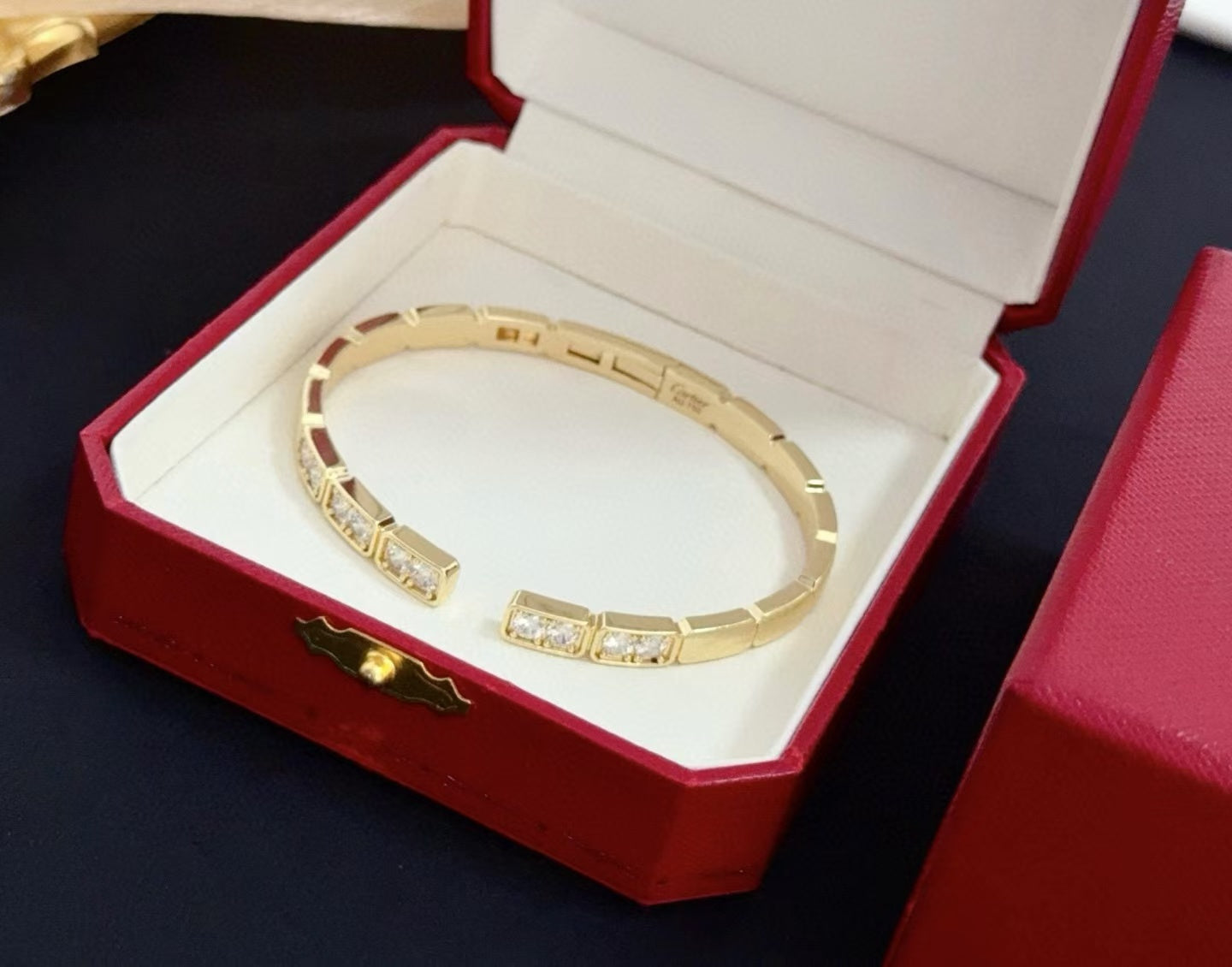 [Stars Jewelry jewelrys]LOVE DIAMOND OPEN  BRACELET