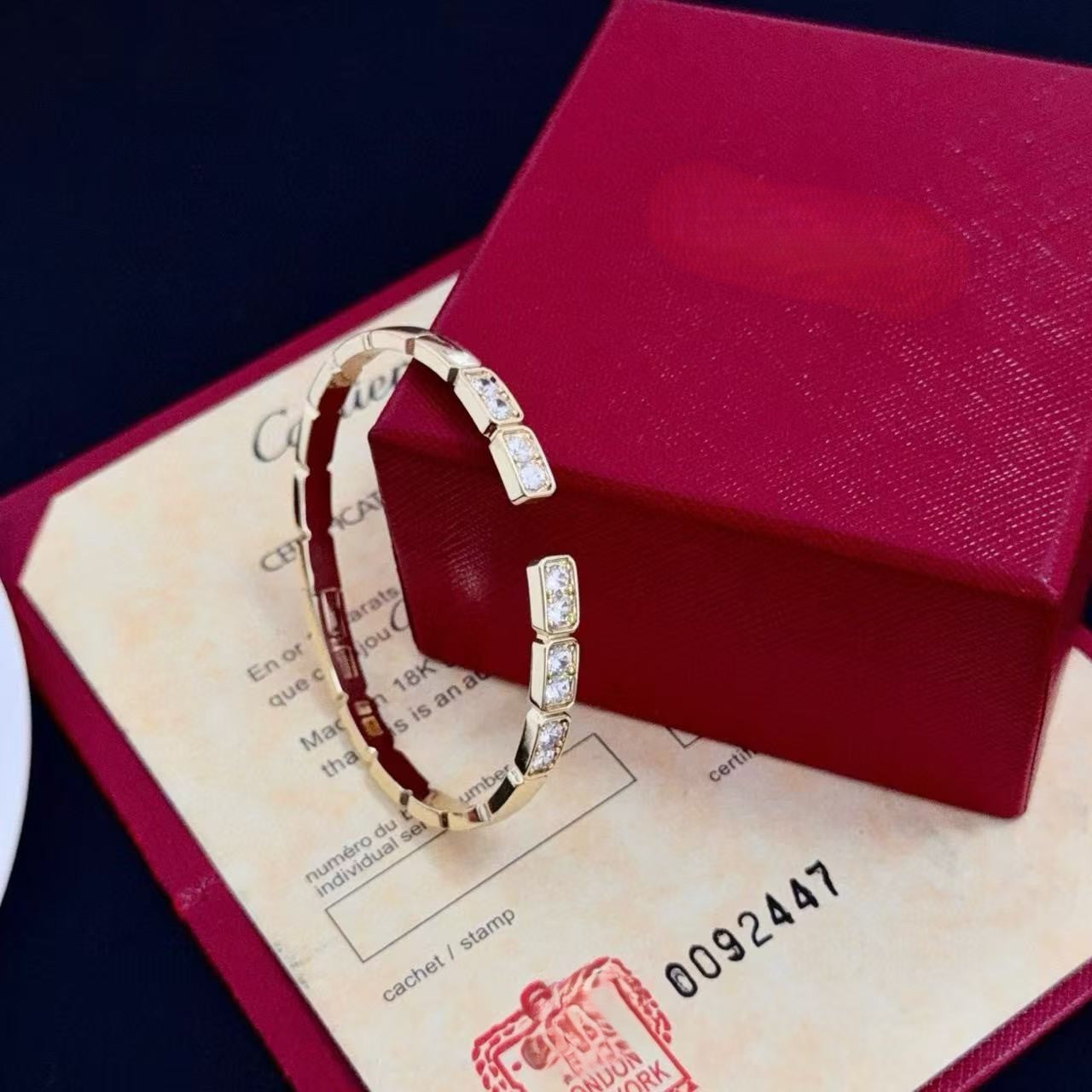 [Stars Jewelry jewelrys]LOVE DIAMOND OPEN  BRACELET