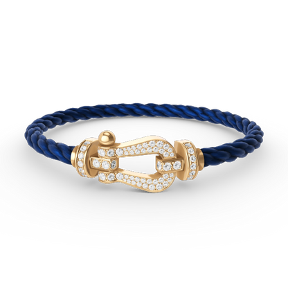 [Stars Jewelry]FORCE LARGE HORSESHOE FULL DIAMOND BRACELET GOLD