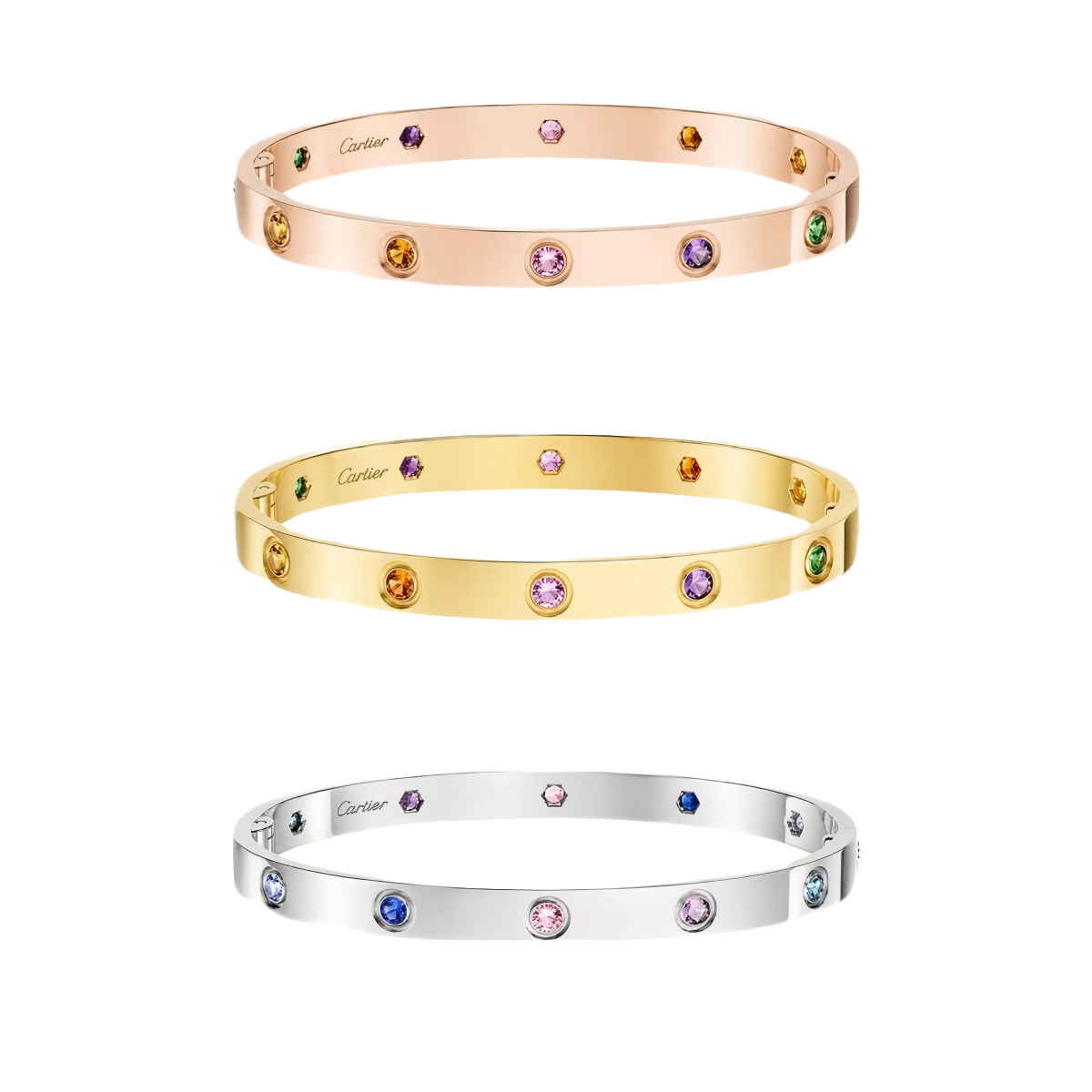 [Stars Jewelry]2026 RAINBOW LOVE BRACELET 6.1MM  10 DIAMONDS