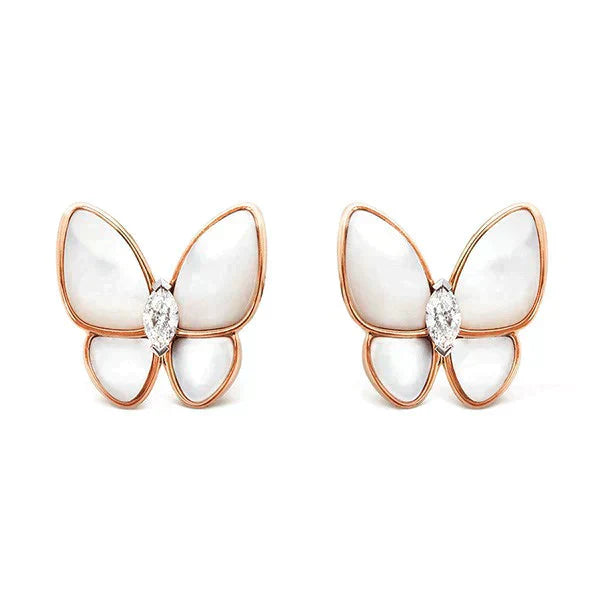 [Stars Jewelry]BUTTERFLY MOP DIAMOND EARRINGS
