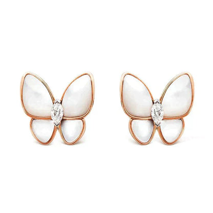 [Stars Jewelry]BUTTERFLY MOP DIAMOND EARRINGS