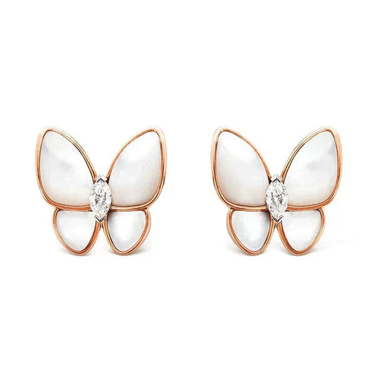 [Stars Jewelry]BUTTERFLY MOP DIAMOND EARRINGS