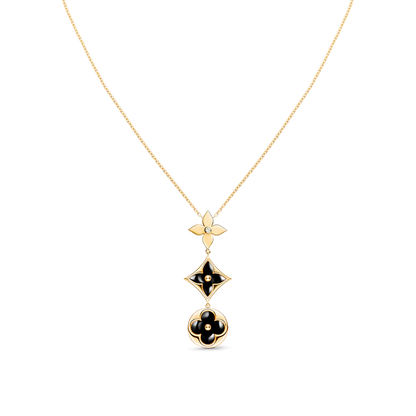[Stars Jewelry]STAR AND SUN ONYX PINK GOLD NECKLACE