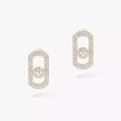 [Stars Jewelry]So Move Pave_-Set Diamond Earrings in Silver