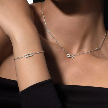 [Stars Jewelry]Diamond Necklace Move Uno