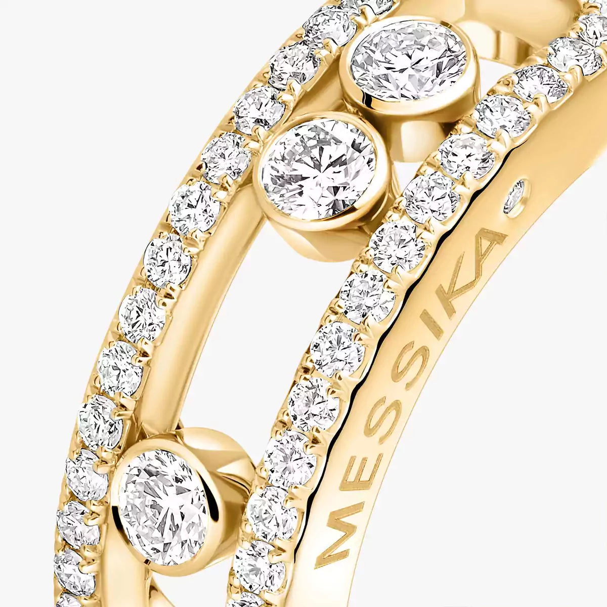 [Stars Jewelry] Move Gold Diamond Pave_ Ring