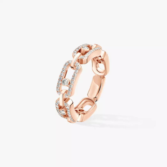 [Stars Jewelry]Move Link Pave_-Set Diamond Ring in Gold