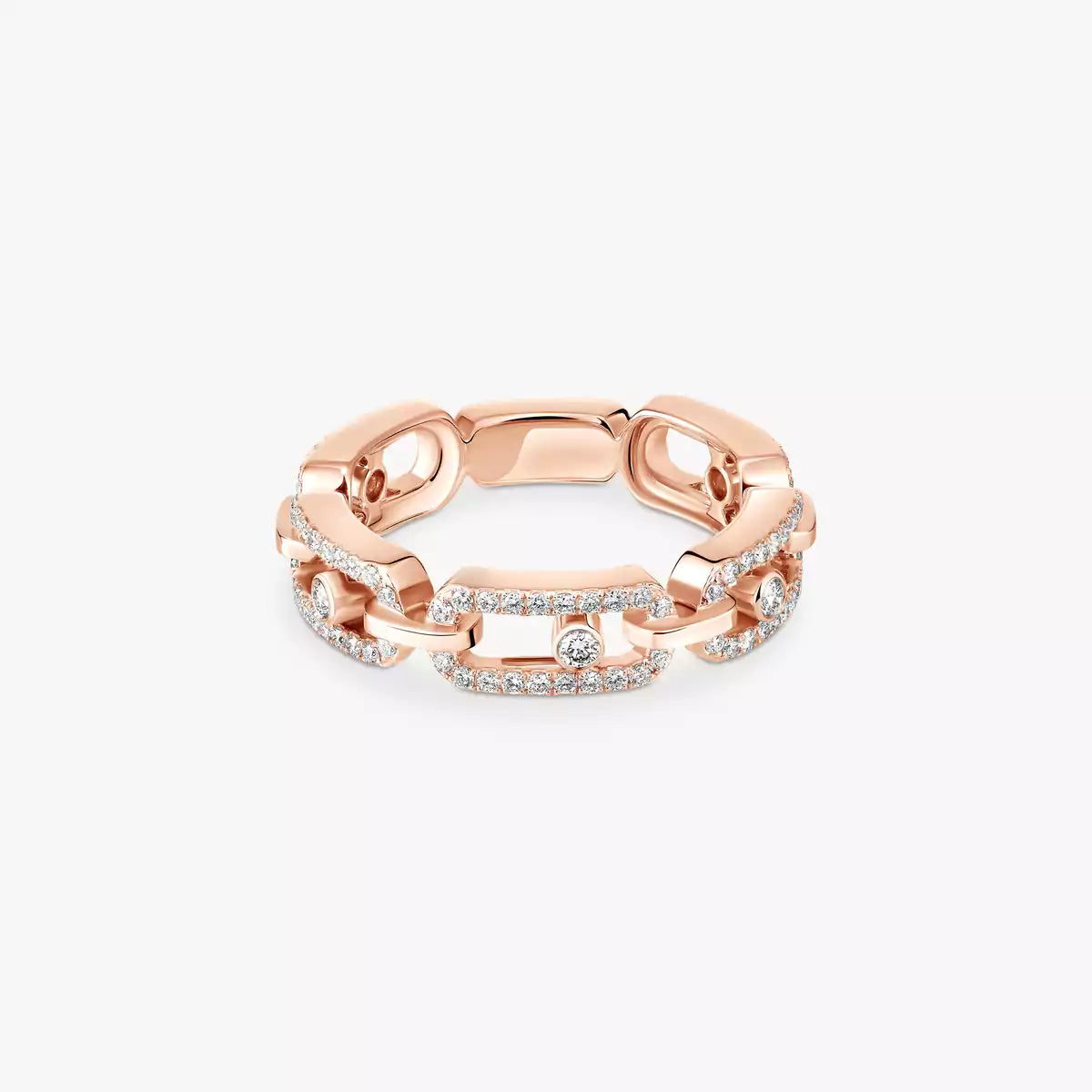 [Stars Jewelry]Move Link Pave_-Set Diamond Ring in Gold