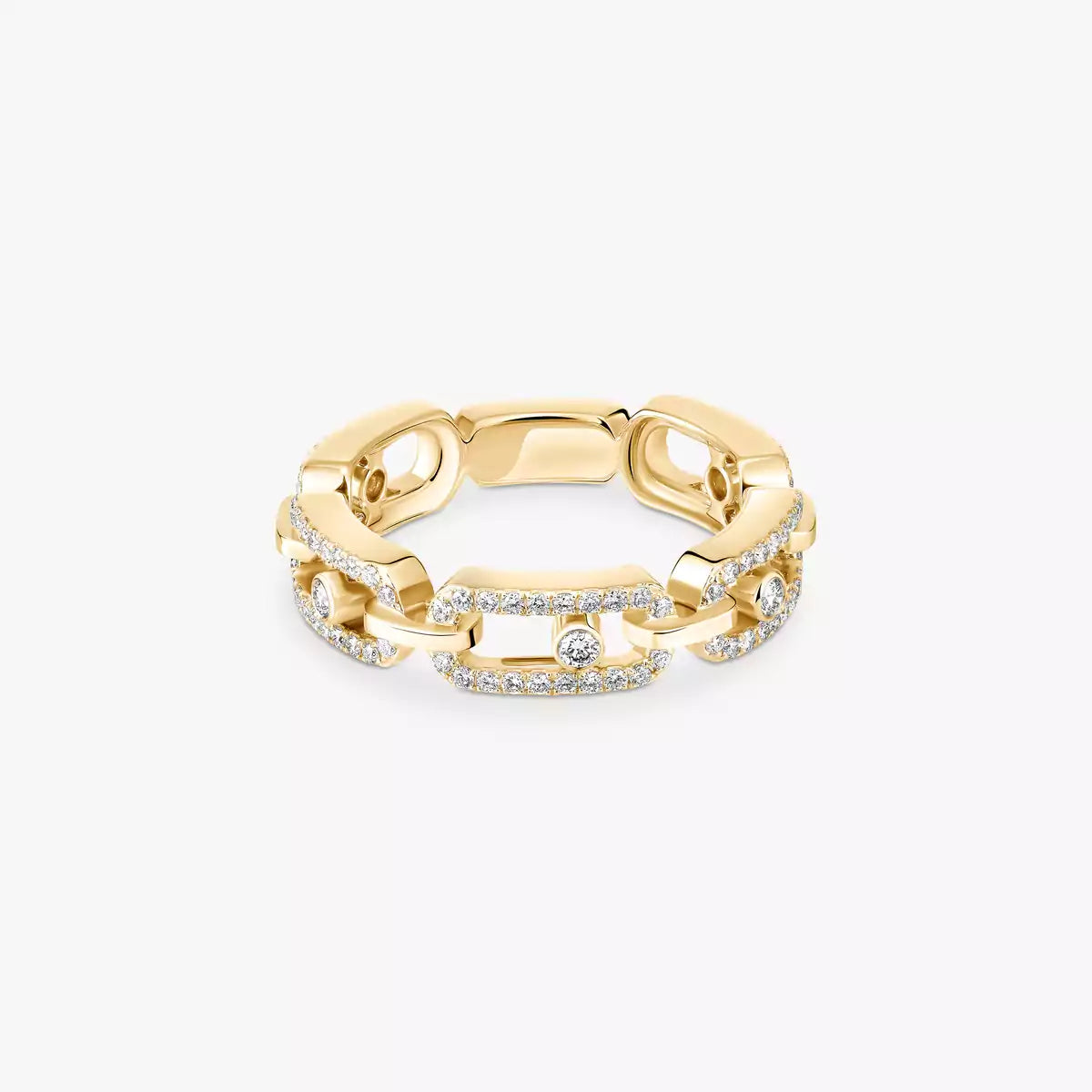 [Stars Jewelry]Move Link Pave_-Set Diamond Ring in Gold
