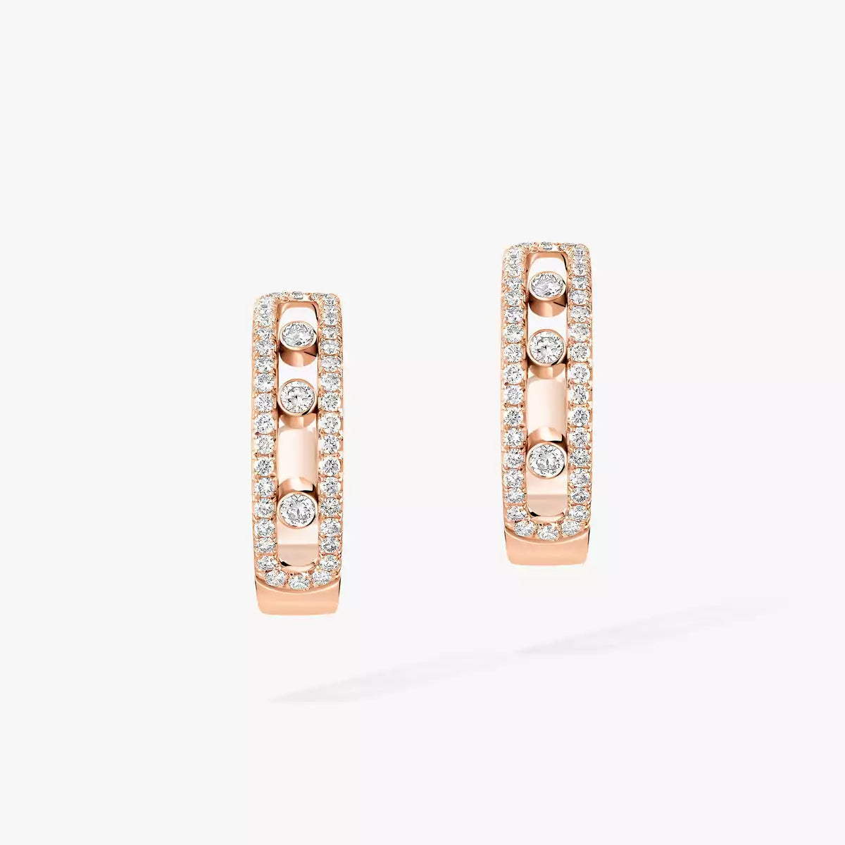 [Stars Jewelry]Diamond Pave_ Hoop Earrings Move