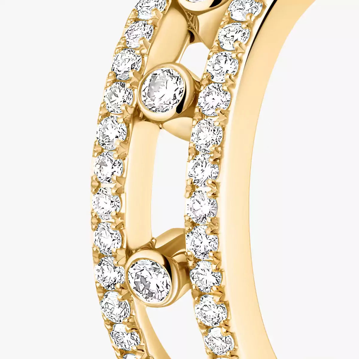 [Stars Jewelry]Diamond Pave_ Hoop Earrings Move