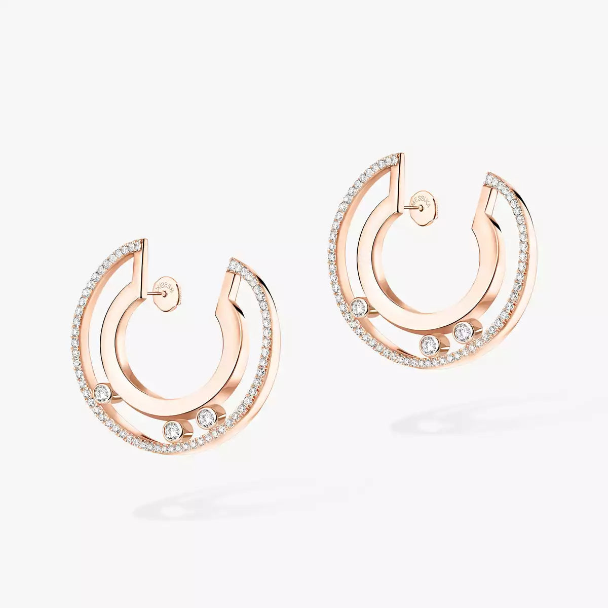 [Stars Jewelry]Move Romane Small Diamond Hoop Earrings