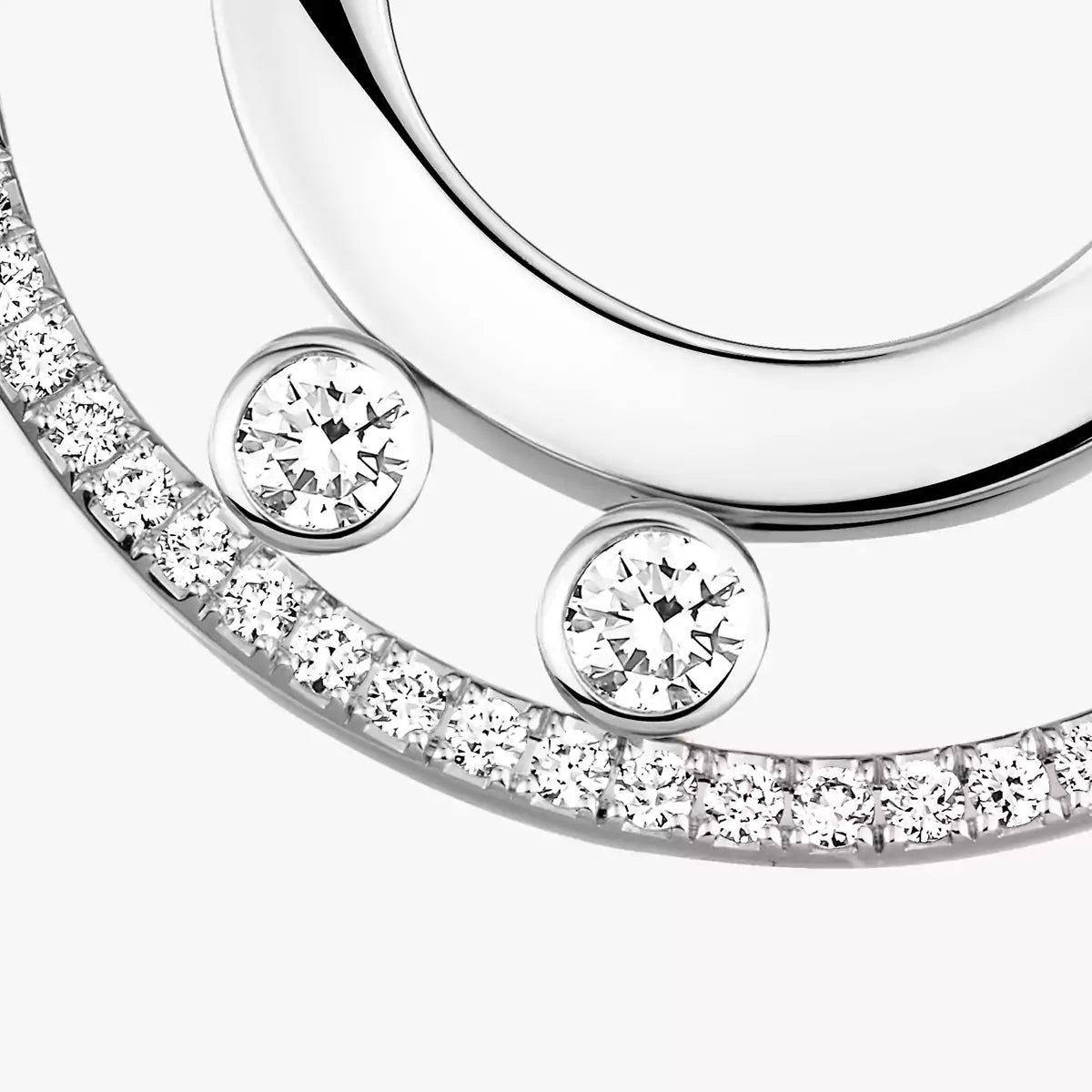 [Stars Jewelry]Move Romane Small Diamond Hoop Earrings