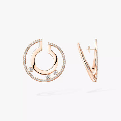 [Stars Jewelry]Move Romane Small Diamond Hoop Earrings