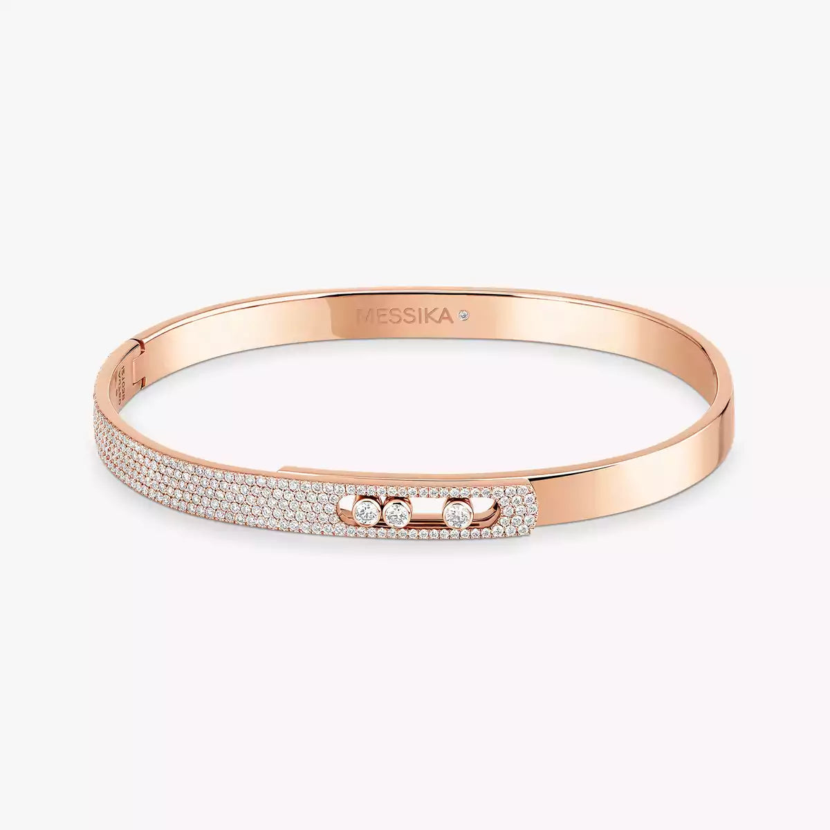 [Stars Jewelry]Move Noa Rose Gold Pavé Diamond Bangle Bracelet