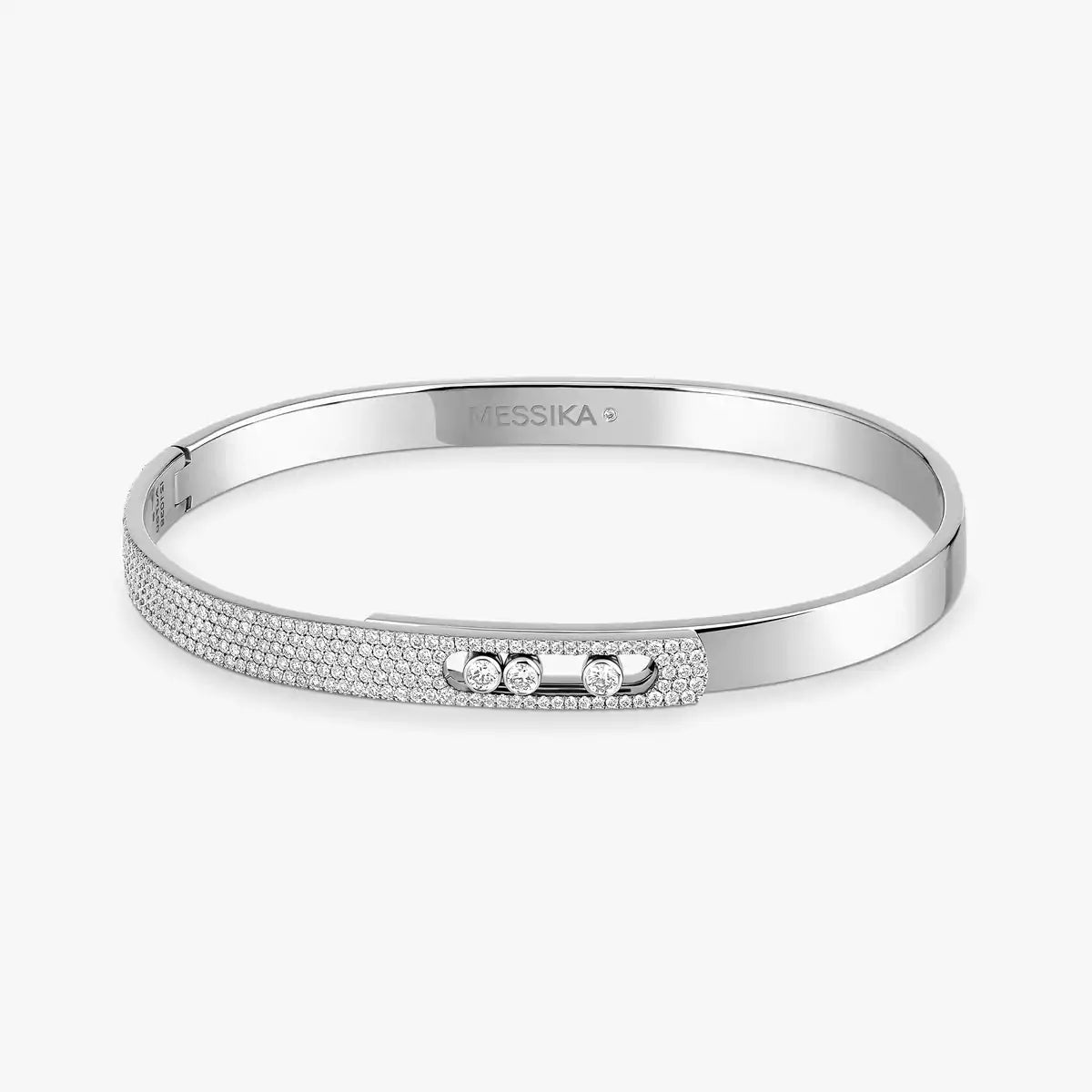[Stars Jewelry]Move Noa Rose Gold Pavé Diamond Bangle Bracelet