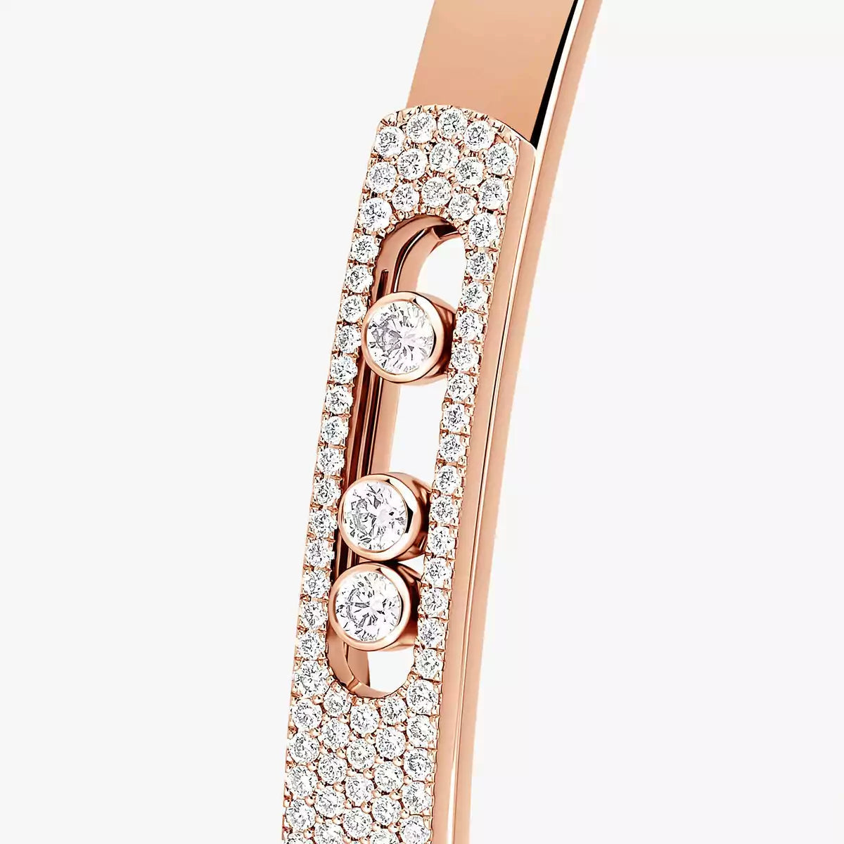 [Stars Jewelry]Move Noa Rose Gold Pavé Diamond Bangle Bracelet