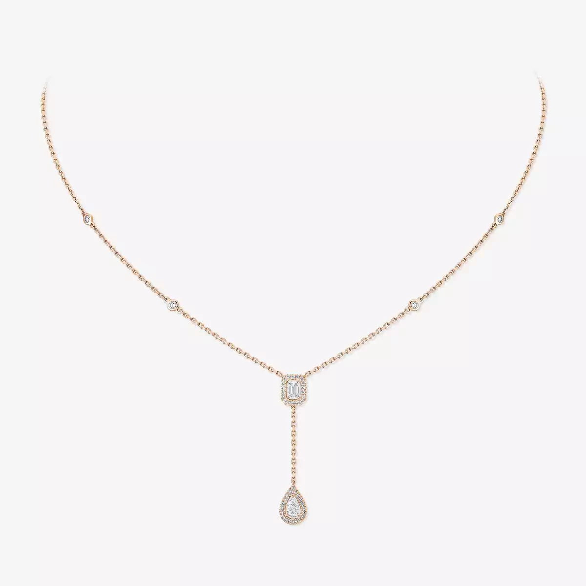 [Stars Jewelry]Gold Diamond Tie Necklace