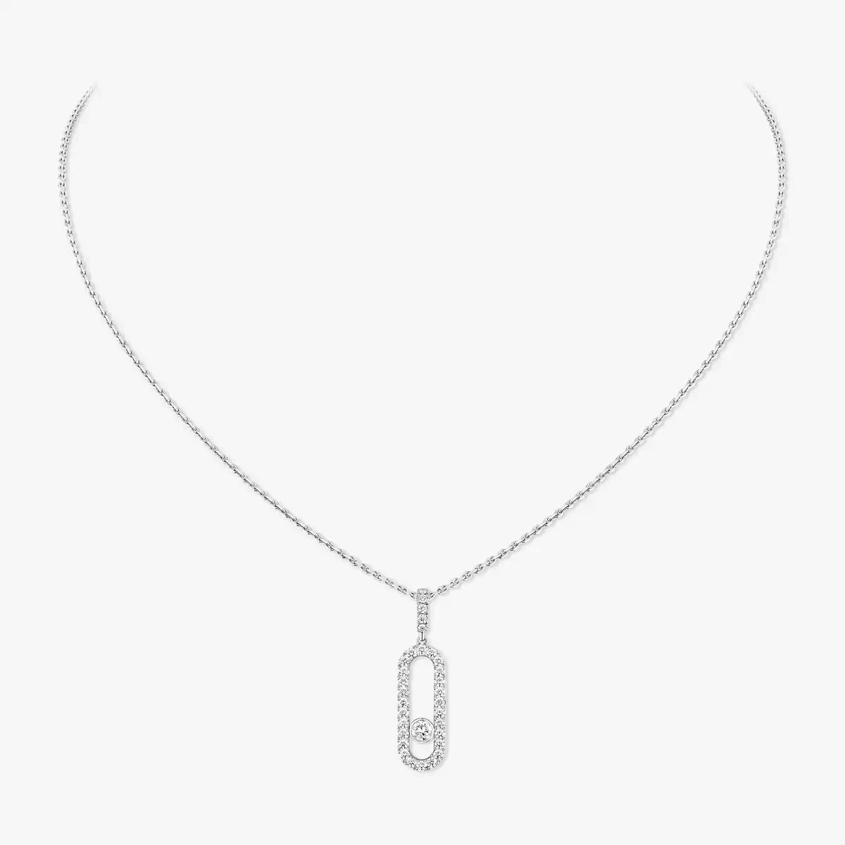 [Stars Jewelry]Move Uno Diamond Necklace in Rose Gold