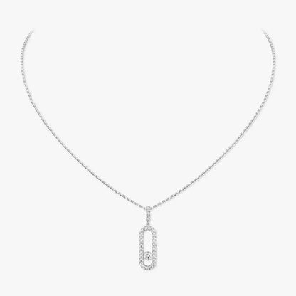 [Stars Jewelry]Move Uno Diamond Necklace in Rose Gold
