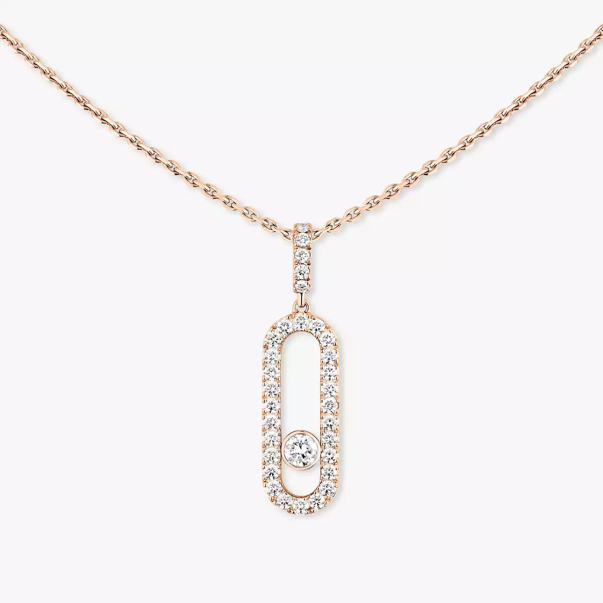 [Stars Jewelry]Move Uno Diamond Necklace in Rose Gold