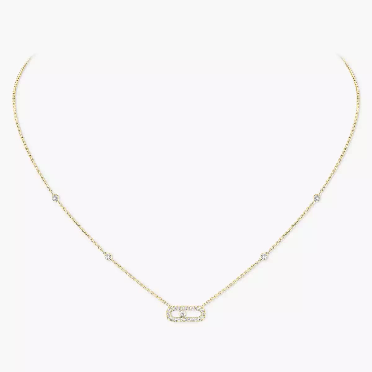 [Stars Jewelry]Diamond Necklace Move Uno