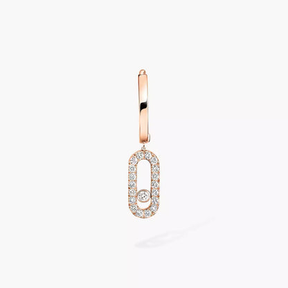 [Stars Jewelry]Move Uno Single Diamond Hoop Earring