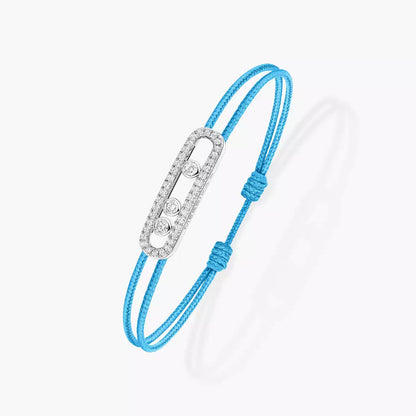 [Stars Jewelry]MK Care(s) pink cord pavé bracelet