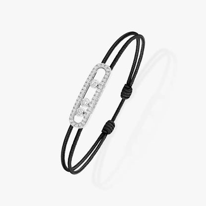 [Stars Jewelry]MK Care(s) pink cord pavé bracelet