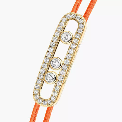 [Stars Jewelry]MK Care(s) pink cord pavé bracelet
