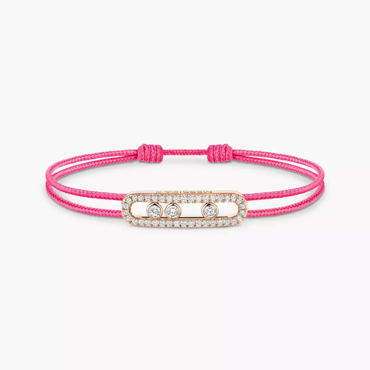 [Stars Jewelry]MK Care(s) pink cord pavé bracelet