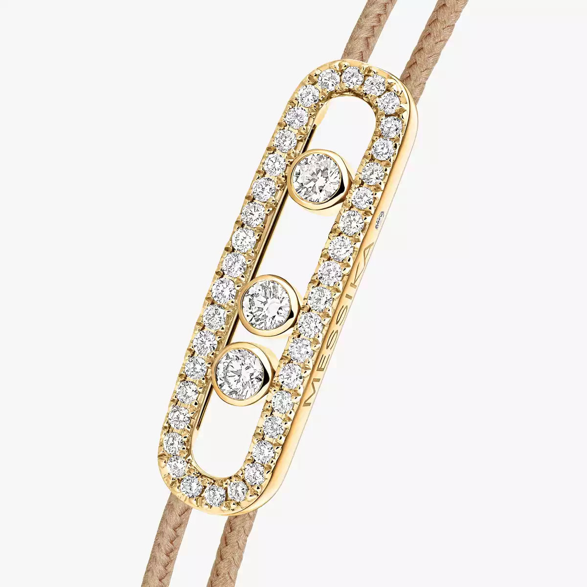 [Stars Jewelry]MK Care(s) pink cord pavé bracelet