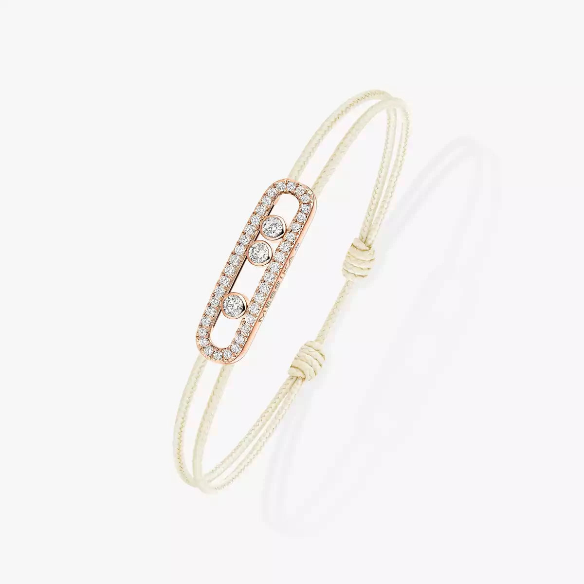 [Stars Jewelry]MK Care(s) pink cord pavé bracelet