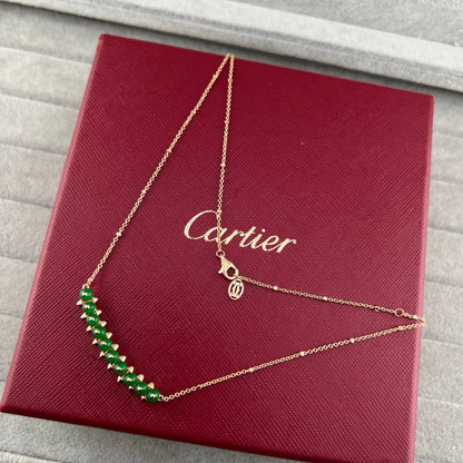 [Stars Jewelry]NEW STUD COLORED GEM PENDANT NECKLACE