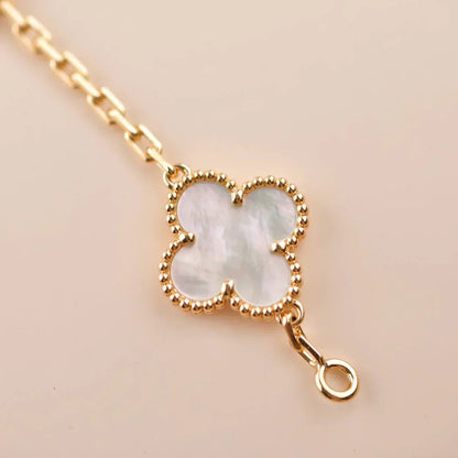 [Stars Jewelry]CLOVER WHITE PEARL MOP 5 MOTIF BRACELET COLLECTION
