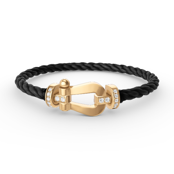 [Stars Jewelry]FORCE LARGE HORSESHOE HALF DIAMOND BRACELET GOLD