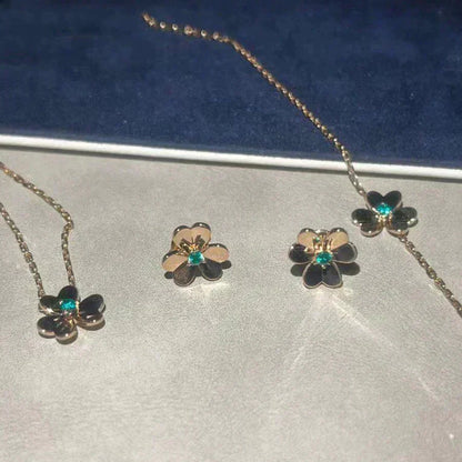 [Stars Jewelry]FRIVOLE  FLOWER MALACHITE EARRINGS