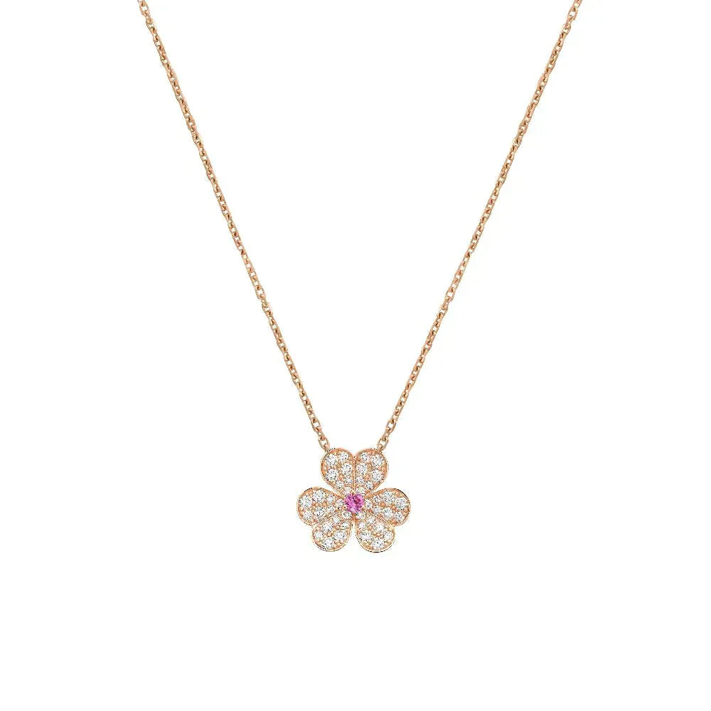 [Stars Jewelry]FRIVOLE ROSE GOLD FLOWER DIAMOND NECKLACE