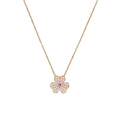 [Stars Jewelry]FRIVOLE ROSE GOLD FLOWER DIAMOND NECKLACE