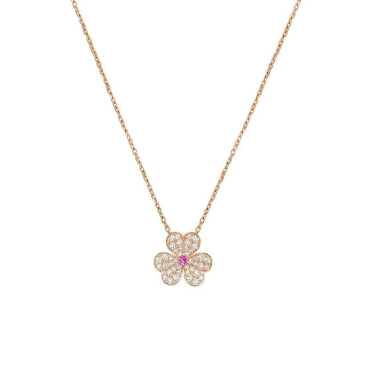 [Stars Jewelry]FRIVOLE ROSE GOLD FLOWER DIAMOND NECKLACE