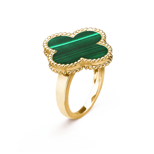 [Stars Jewelry]CLOVER MALACHITE RING