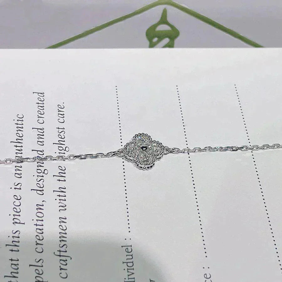 [Stars Jewelry]CLOVER  SINGLE FLOWER BRACELET SILVER