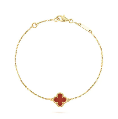 [Stars Jewelry]CLOVER  CARNELIAN SINGLE FLOWER BRACELET